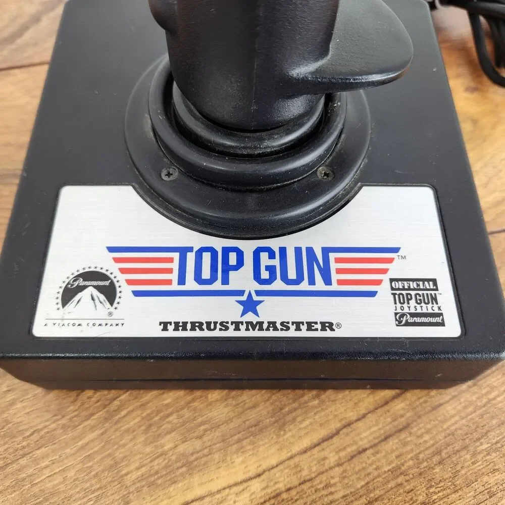 Pc Computer Vintage Thrustmaster Top Gun Game Flight Controller Joystick Thrust